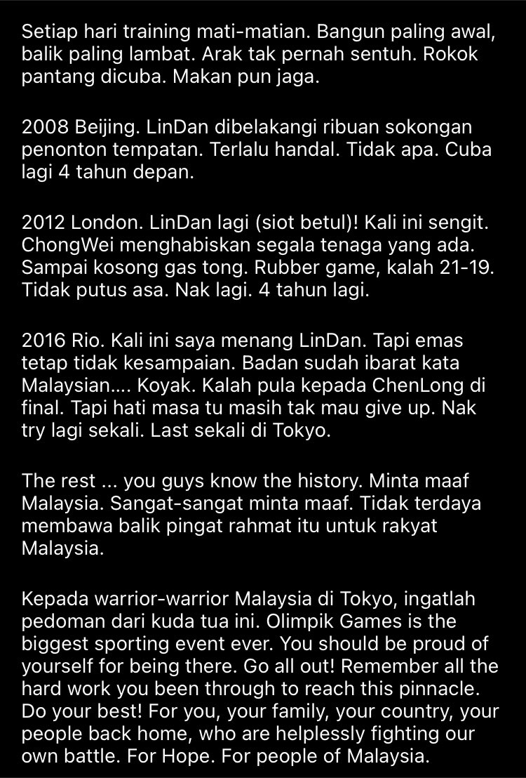 𝐃𝐈𝐃𝐈 𝐀𝐍𝐃𝐑𝐀 S Tweet You Should Be Proud Of Yourself For Being There Lee Chong Wei It S Okay Lee Zii Jia Until Next Games Mas Badminton Tokyo2020 Olympics Sokongmalaysia Trendsmap