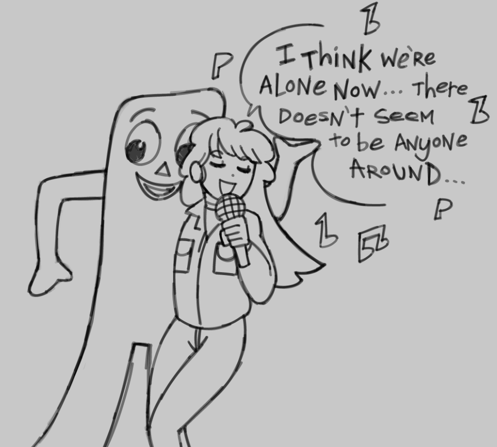 A sketch of a 80s pop classic about one girl's love for her giant inflatable Gumby 