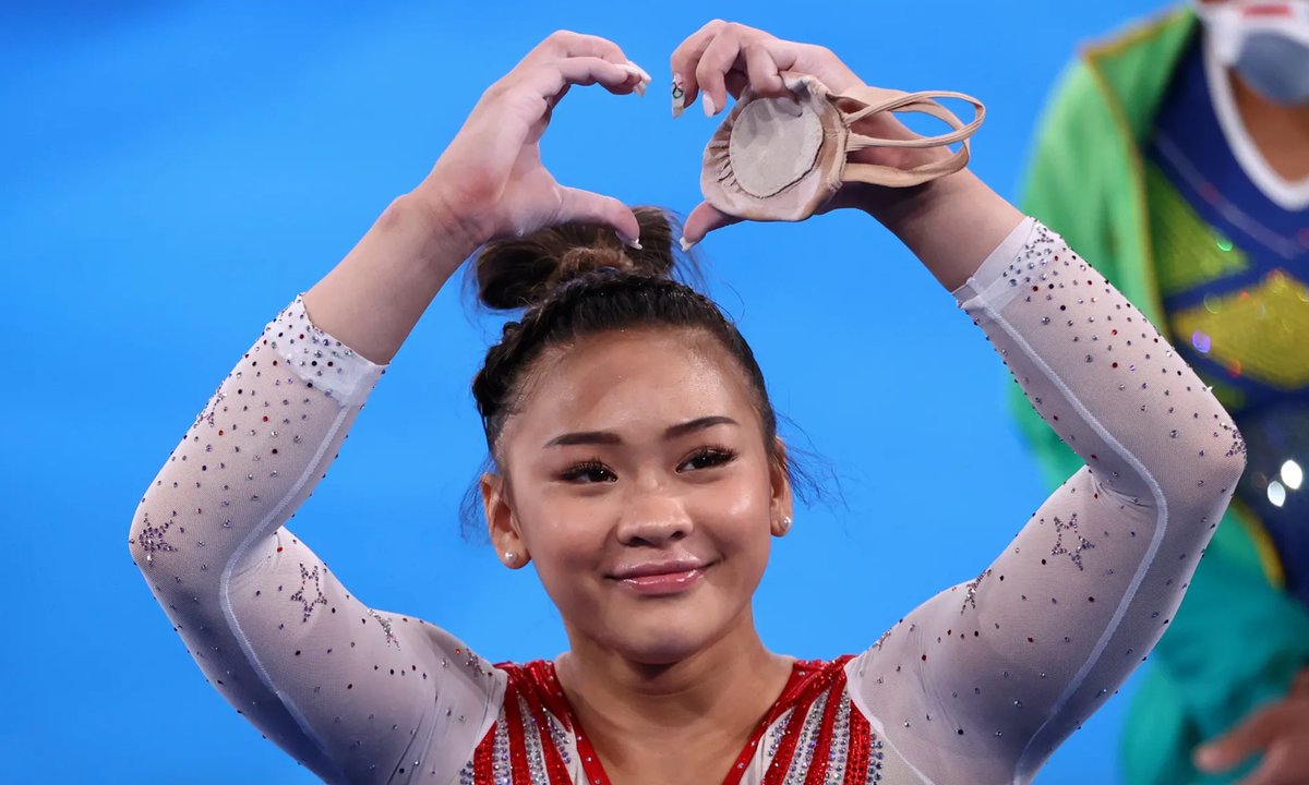 Sunisa Lee wins gold for the US in women’s gymnastics individual all-around...