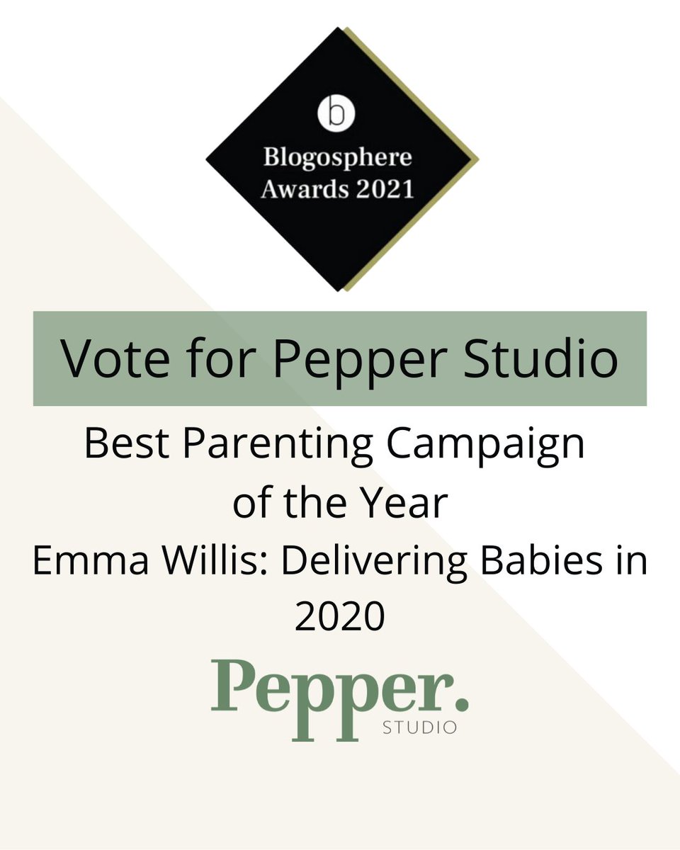 pepperstudiohq's tweet photo. Please vote for our meaningful campaign "Emma Willis: Delivering Babies in 2020 by Pepper Studio" in the 2021 #BlogosphereAwards for Best Parenting Campaign! 🍼 
Vote at @BlogosphereM 👉 https://t.co/p86kdjxsj2 https://t.co/K5SnRNtiZD
