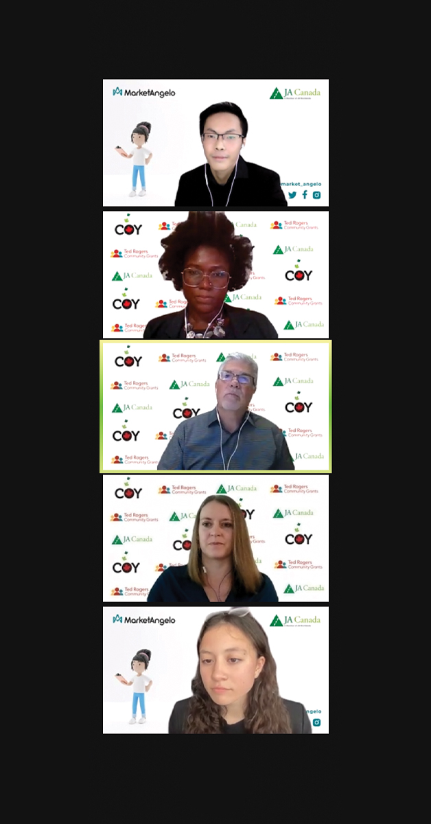 Yesterday <a href="/Market_Angelo/">MarketAngelo</a> presented as a finalist for the title of <a href="/ja_canada/">JA Canada</a>'s Canadian Company of the Year! 🍁 Now we sit back &amp; wait for the results 🍿 Good luck to them &amp; the other finalists who presented! 📣 📣