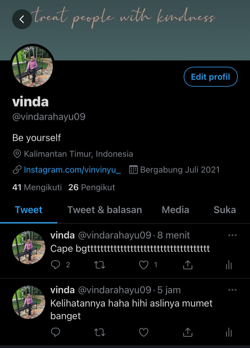 vinvinyu_'s tweet photo. Twitter baru aku jan lupa di follow 😌 https://t.co/1XOxEubT3u