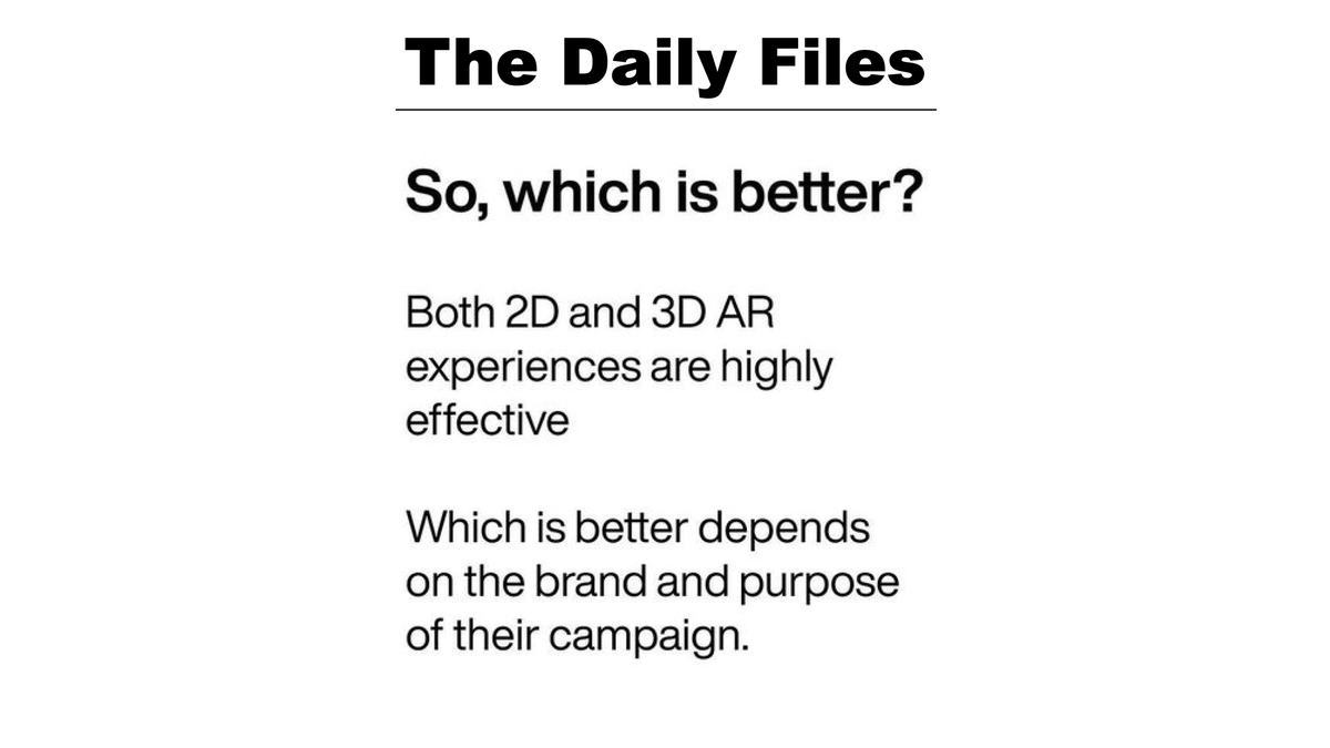 MrRenewRedLight's tweet photo. The Daily Files: Blog Post #25 - Two Types Of Augmented Reality 

#advertising #entrepreneur #branding #entrepreneurship #digitalmarketing #digitalstrategy #contentstrategy #contentmarketing https://t.co/rDtsS3FAky