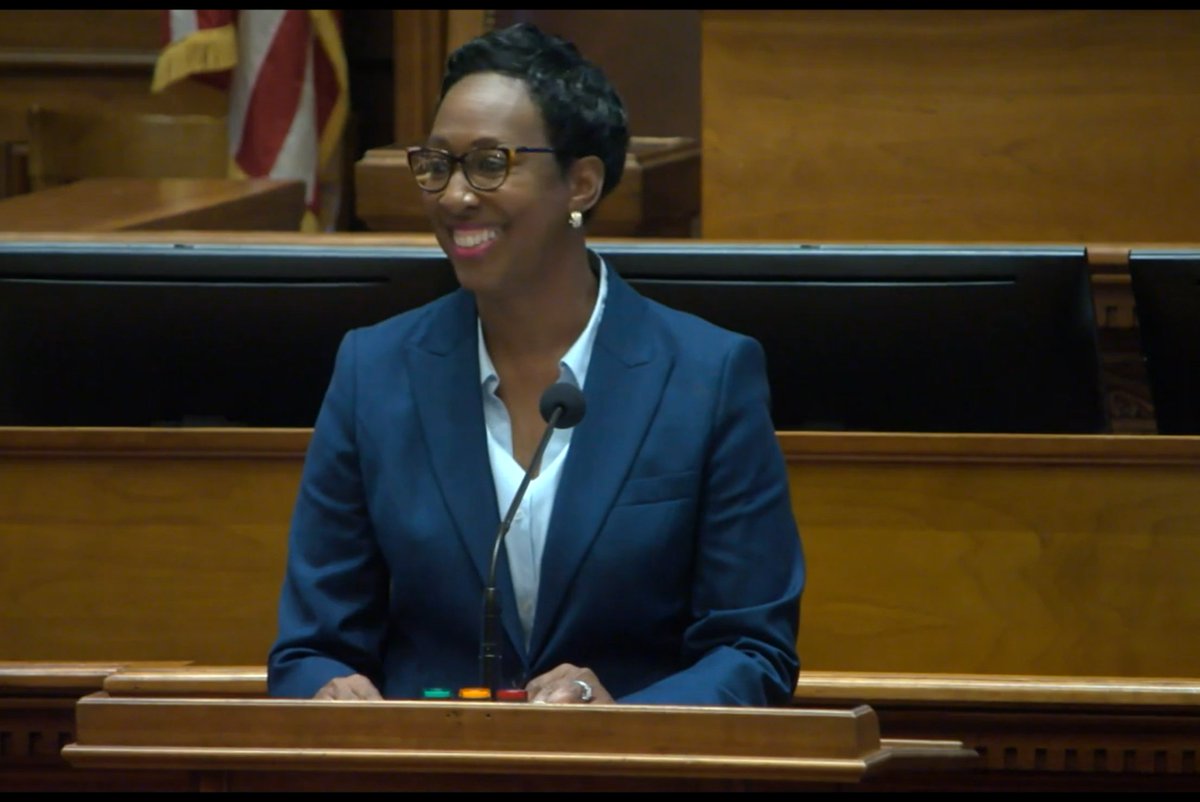 Verda M. Colvin was officially sworn in today. <a href="/GovKemp/">Governor Brian P. Kemp</a> appointed the former <a href="/AppealsCourtGA/">AppealsCourtGA</a> judge to fill retired Chief Justice Harold D. Melton's seat and administered the oath of office in the House Chamber of the State Capitol Building. Read more at  gasupreme.us/justice-colvin…