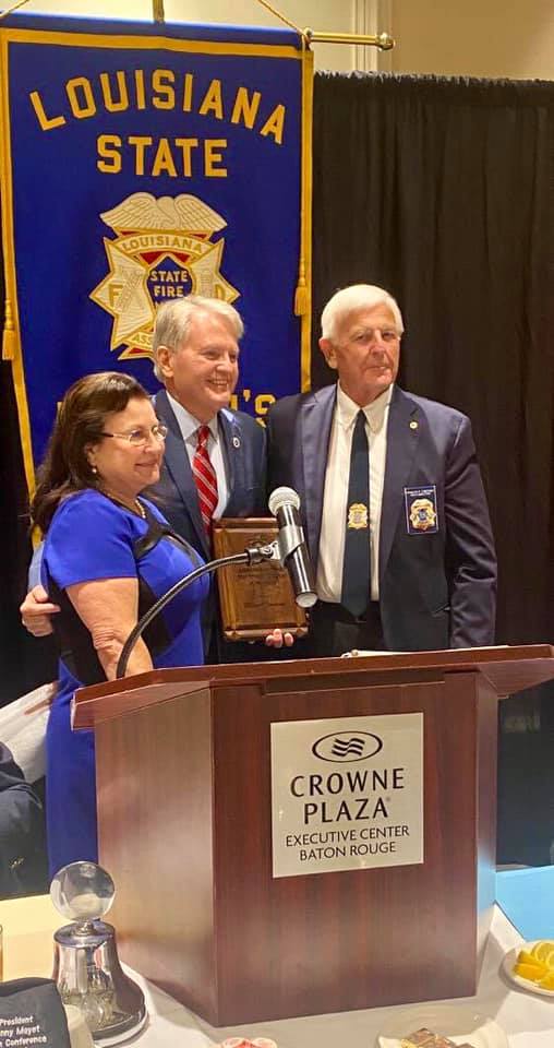 StateJohnson's tweet image. I am humbled to receive such a special honor from the Louisiana State Firemen’s Association.  
Thankful for these brave men and women who serve and sacrifice every day to keep us safe.