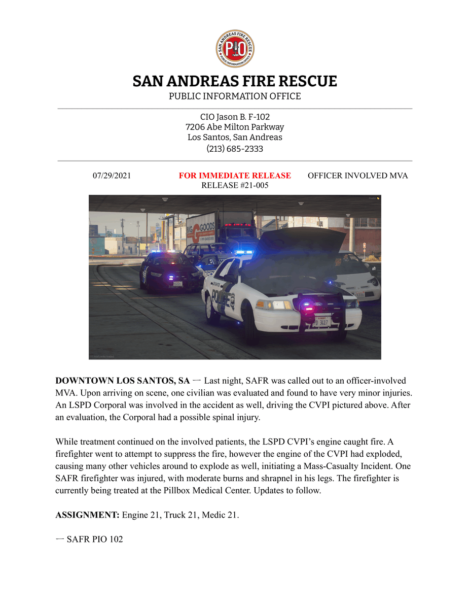 San Andreas Fire Rescue tweet media