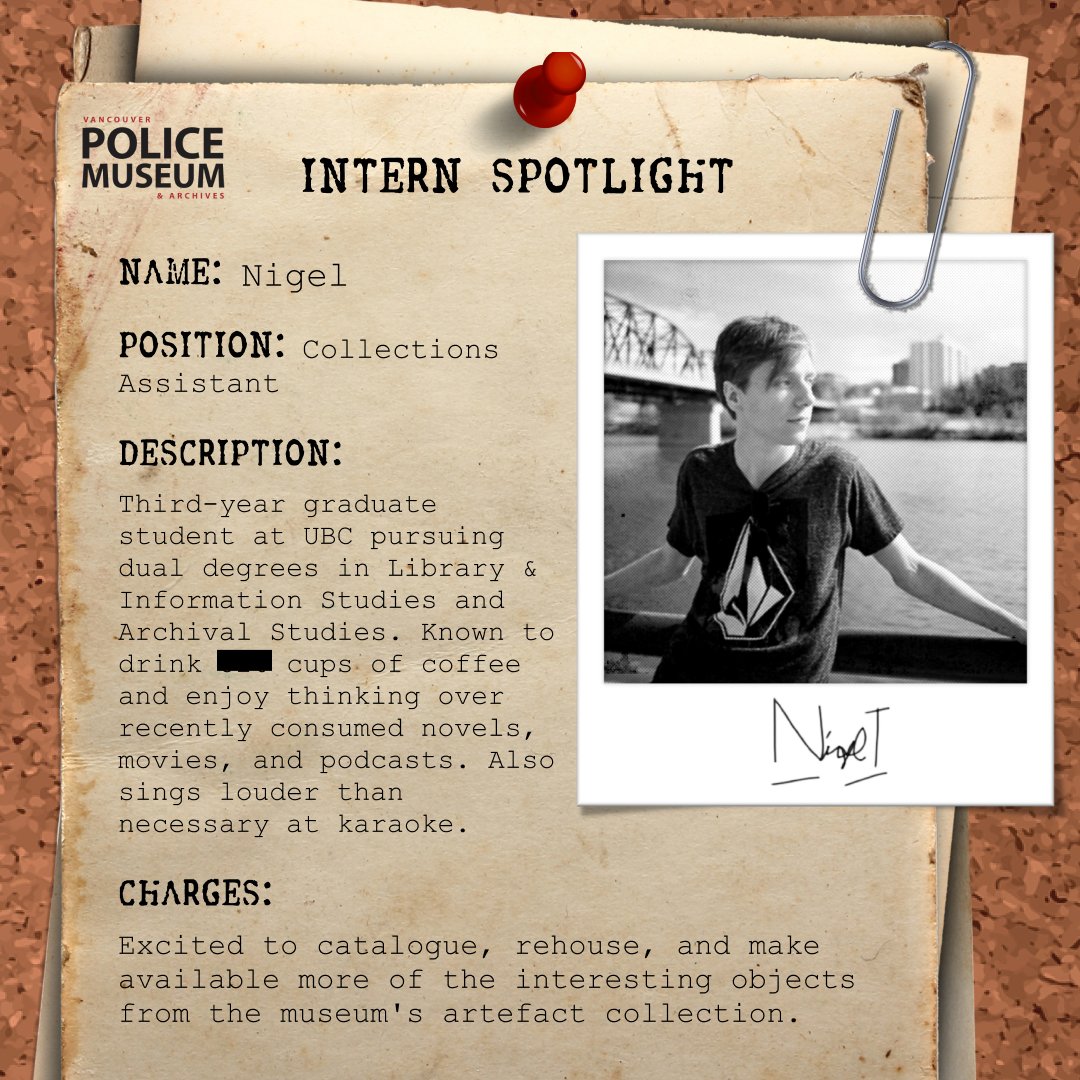 policemuseum's tweet photo. Meet Nigel, our Collections Assistant! Nigel is working with us to help care for our collection this summer, with support from the Young Canada Works program! 

#jctywc #VPMA  #YoungCanadaWorks https://t.co/PwgsRZFGCO