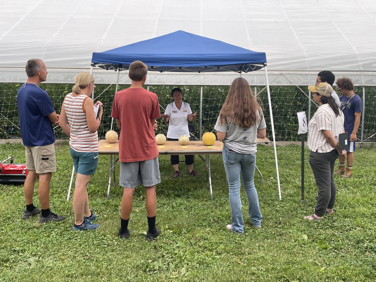 PurdueHortLA's tweet photo. Petrus Langenhoven, Chris Adair, Wenjing Guan, Stephen Meyers, Nathaly Vargas &amp; Laura Rodriguez were among the presenters this morning at the 2021 Small Farm Education Field Day at the Purdue Student Farm. #PurdueHLA #PurdueHortExt #PurdueStudentFarm #PurdueExtension #PurdueAg https://t.co/TiHFb4EyKW