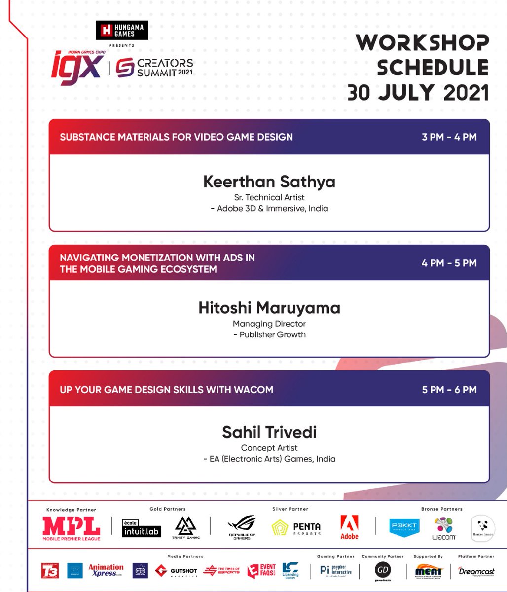 #HungamaGames presents IGX Creators Summit is now live with its schedule for Day 2!
Register Now- igxcreatorssummit2021.dreamcast.in