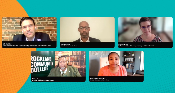 CourseHero's tweet photo. On inclusivity and rigor in the classroom, Jessica Rowland Williams believes "the more we can encourage faculty to talk to each other and share tips and tricks, that makes innovation easier." #EdSummit21 https://t.co/EeGFcCGmtx