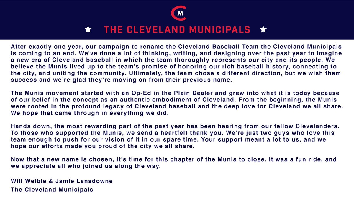 Cleveland Municipals tweet media