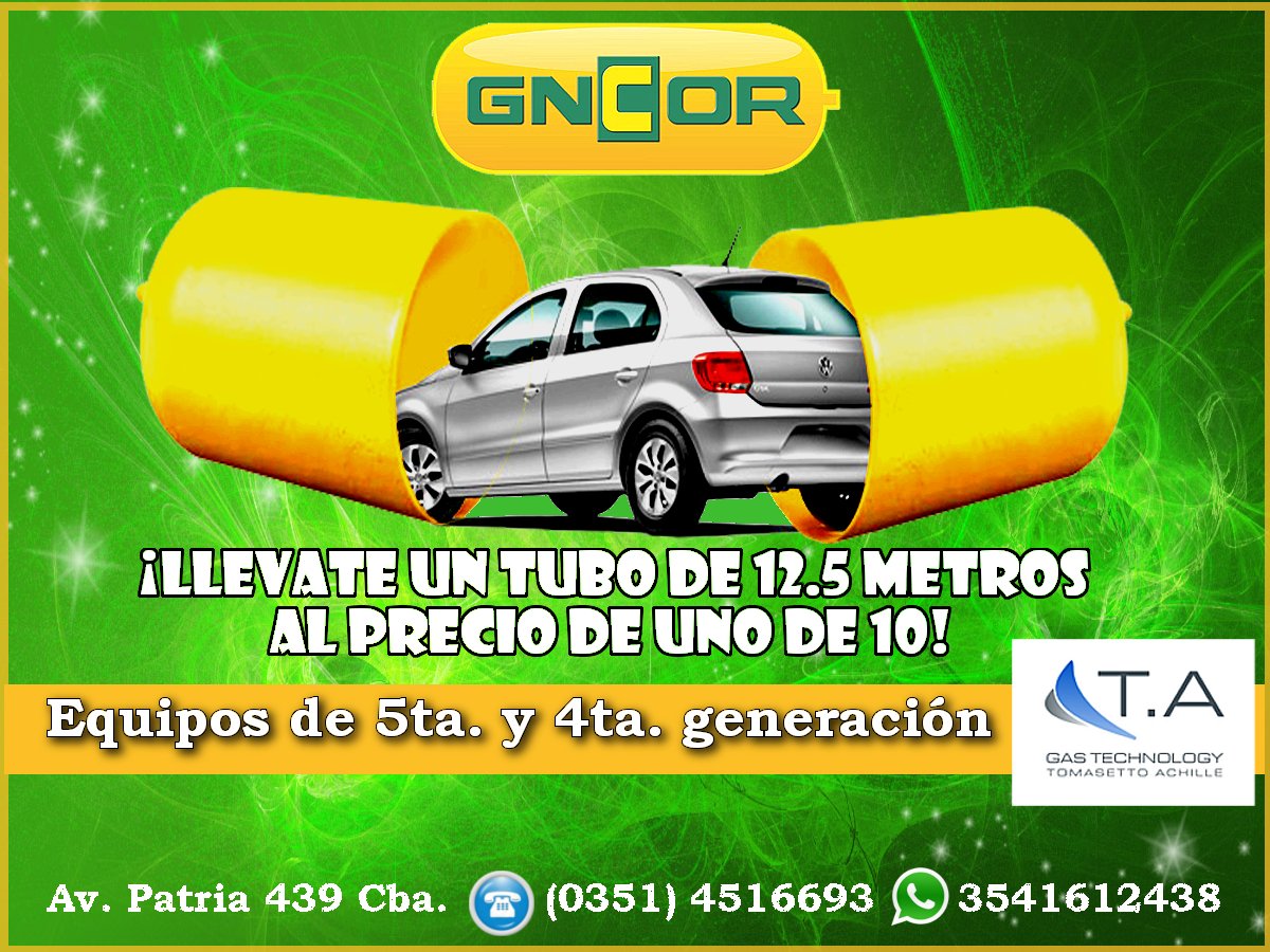 gncorgnc's tweet photo. Hola! 👋 ¿Todavía andas a #nafta?
Aprovecha nuestra promoción‼️ Lleva un equipo #Tomasetto con un tubo de 12.5 metros, al precio de uno de 10❗
Válido para equipos de #GNC de 5ta. y 4ta. generación. Llama al (0351) 4516693 o por Whatsapp al 3541612438.
#ahorro #todaslastarjetas https://t.co/6nm604lhqd