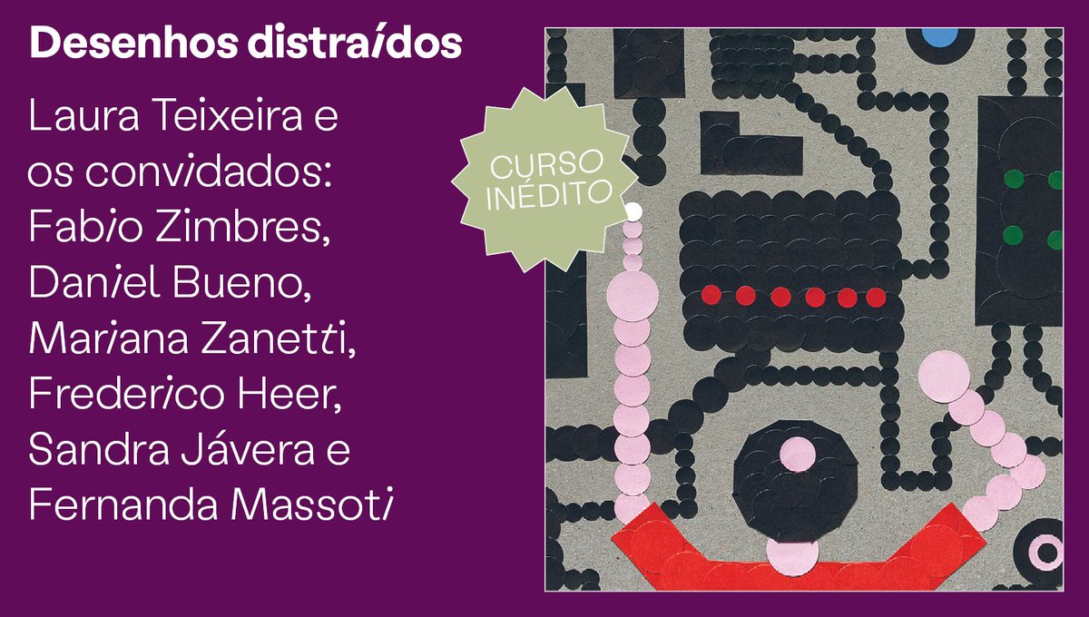 PlatoStudio's tweet image. Desenhos distraídos
com Laura Teixeira e os convidados:
Fabio Zimbres, Daniel Bueno, Mariana Zanetti, Frederico Heer (Revista Comando), Sandra Jávera e Fernanda Massoti
curso online
03, 10, 17 e 24 e 31 de agosto
14, 21 e 28 de setembro
&amp;gt;&amp;gt;plato.studio/Desenhos-distr…