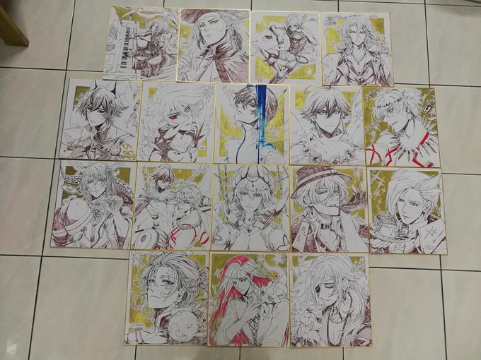 Half of batch 2 shikishi commissions are stuck with me too due to fugging virus,so may as well take group photos together with ongoing batch 3.#dgm #dグレ #原神 #genshinimpact #gbf #fgo #bsd #文豪ストレイドッグス #piers #pokemon #GUILTYGEAR #twistedwonderland 