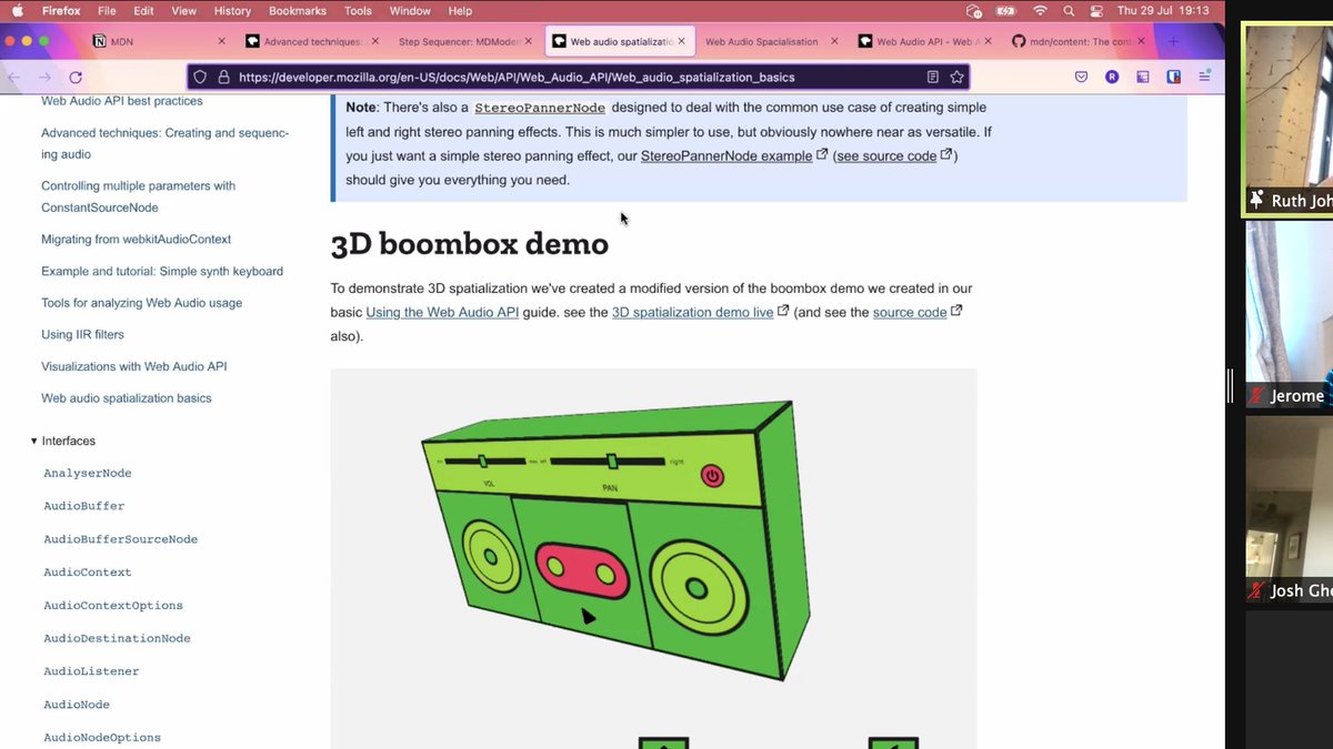 midlandsjs's tweet image. We&apos;re getting schooled with some bombastic audio demos today!