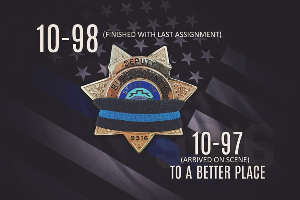 NEStatePatrol's tweet image. Sad news to pass along today from Burt County.

We are deeply saddened by the loss of Burt County Sheriff's Deputy Justin Smith. 

He served not only the communities of Burt County, but also our country, and will be greatly missed.