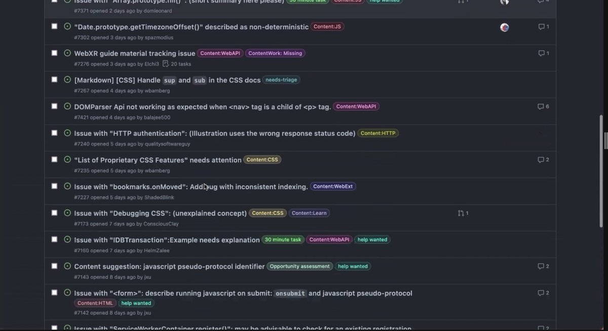 midlandsjs's tweet image. Where there&apos;s a github repo, there&apos;s issues to solve. Triage is a big deal here - got some skills? you can contribute 😇
github.com/mdn/content/is…