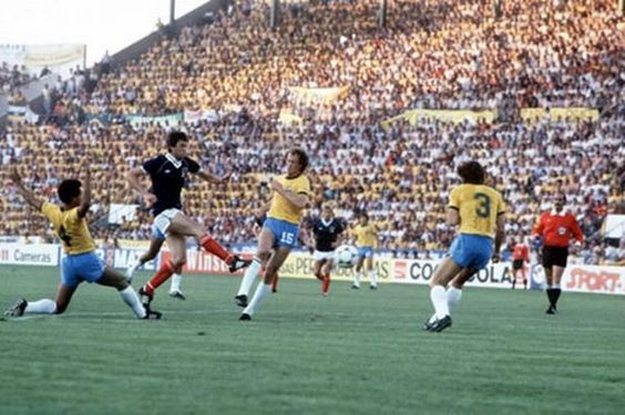 #DaveNarey scores for #Scotland vs mighty Brazil at the 1982 World Cup