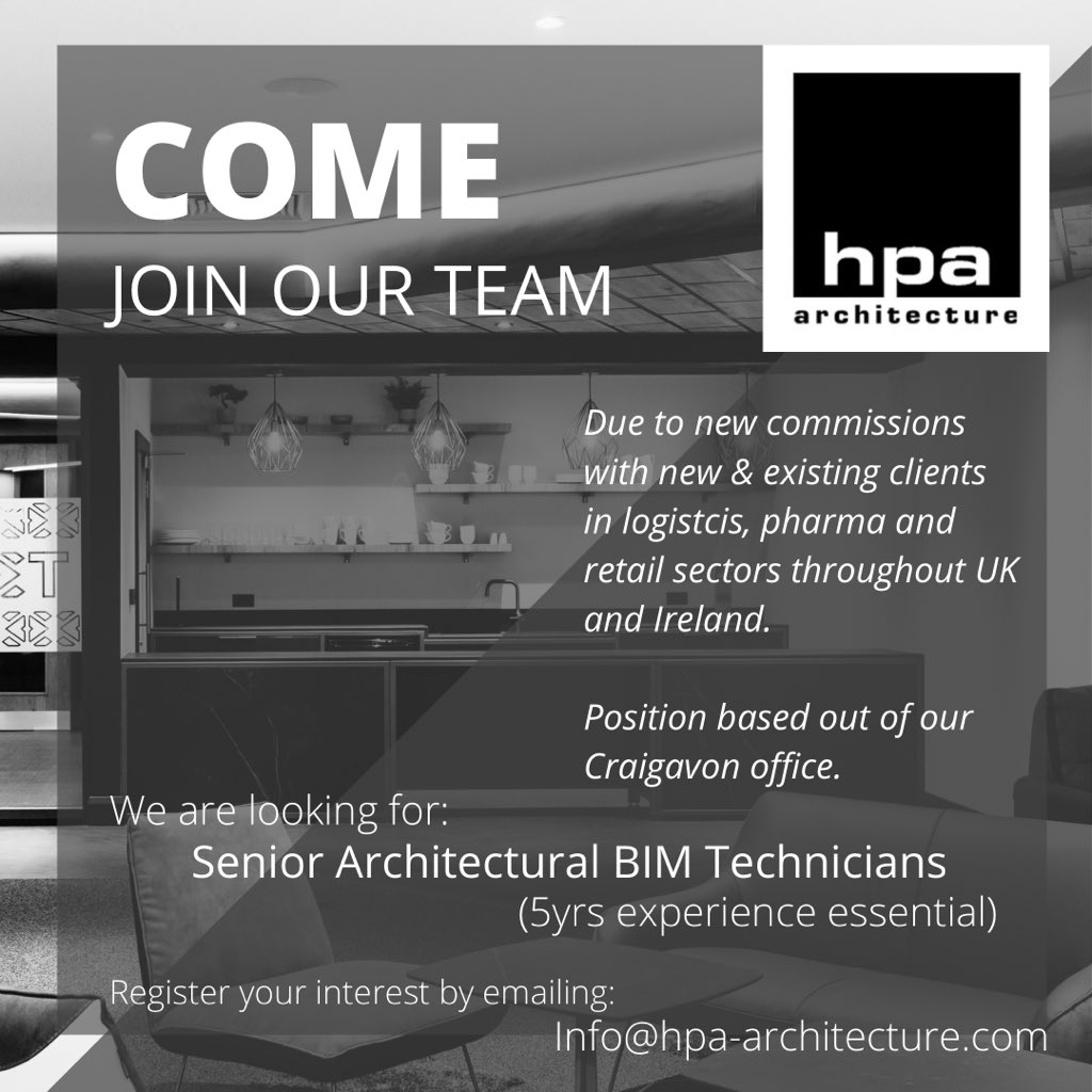 Hey, pass it on, “come and join the HPA Team”! If you or anyone you know are interested please register your interest at info@hpa-architecture.com