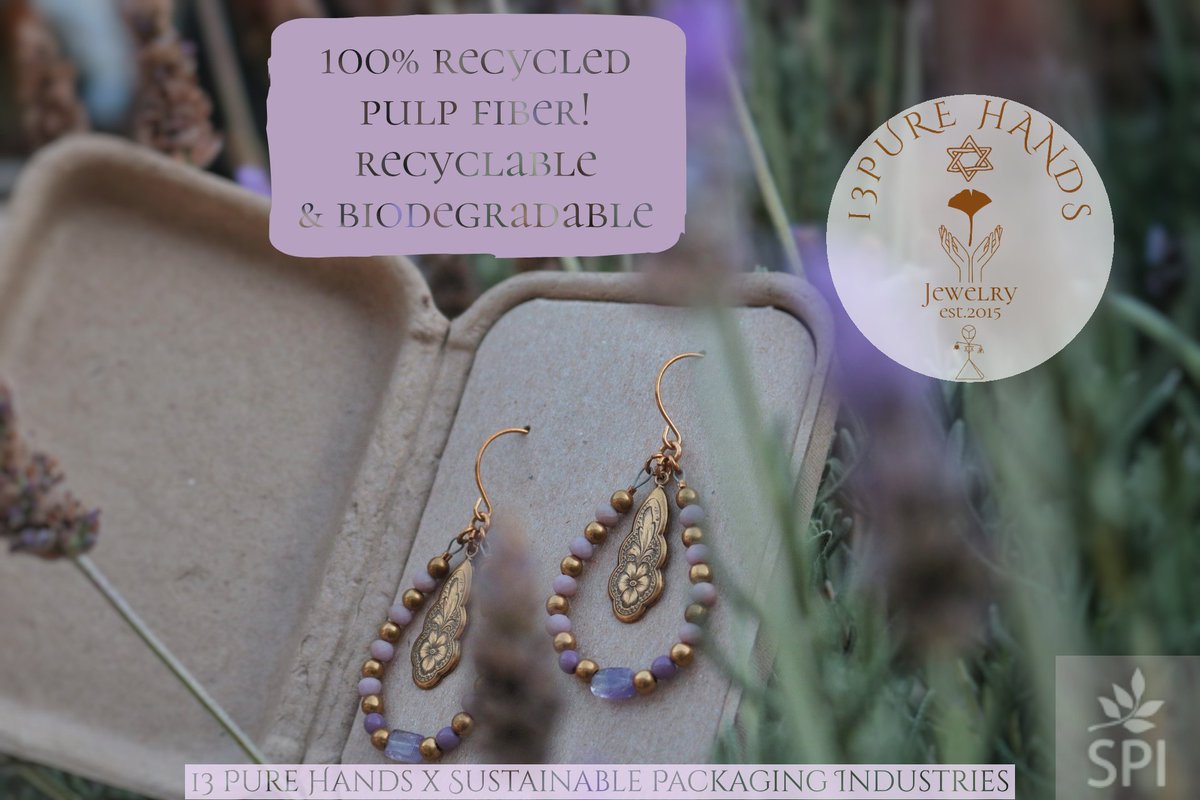 As a small business, we are overjoyed to source our sustainable supplies from other local, small businesses! 
Thank you <a href="/EcoPackage/">Sustainable Pkg</a> for providing us with these beautiful recycled clamshells to package our handmade jewelry 😊
visit 13PureHands.com 🌺