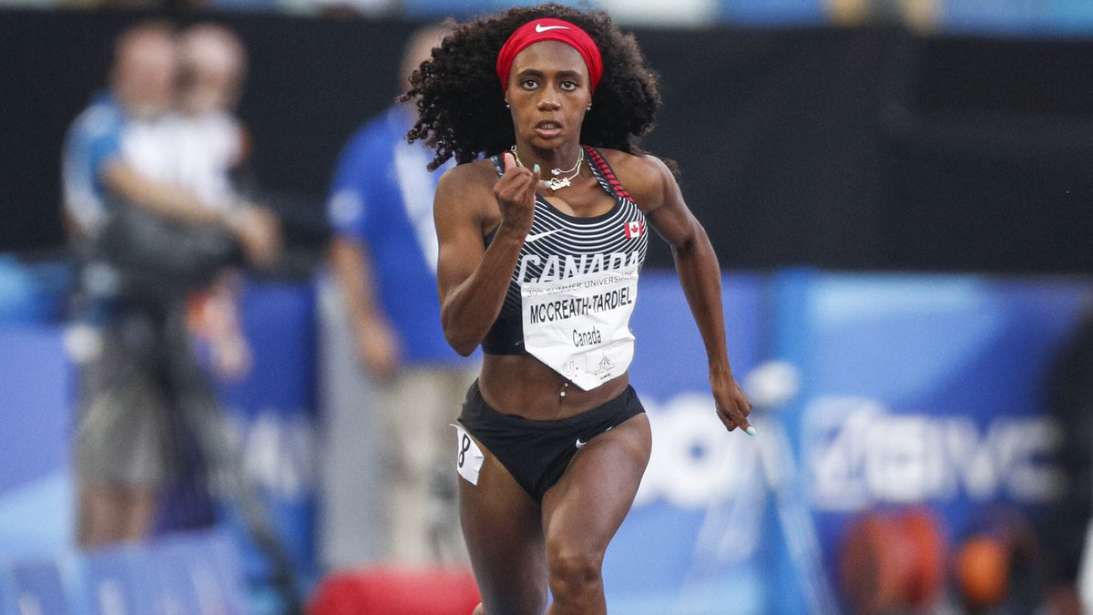 campiontrack's tweet photo. #ThrowbackThursday #campiontrack celebrates its alumni. With track &amp; field starting @olympics today, we want to recognize our former students that have dawned the red and white internationally. Shay Colley Sade McCreath Jharyl Bowry &amp; Jared Kerr #ArriveWinLeave @athleticscanada https://t.co/GDq6K5ekby