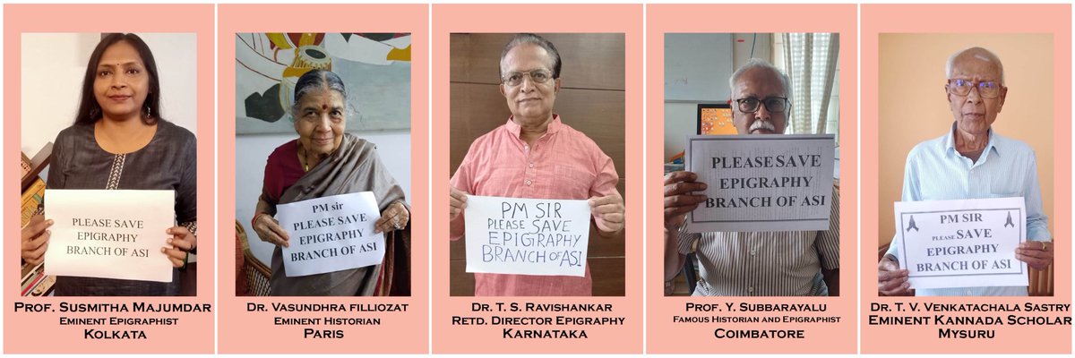SuVe4Madurai's tweet photo. India's eminent historians and Epigraphists have made an impassionate appeal to the PM seeking creation of new posts in epigraphy.
May the Modi govt pay heed to their voices.
@ASIGoI #கல்வெட்டு #தொல்லியல் #History #Epigraphists https://t.co/R1rErOxZOA