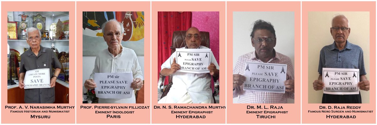 SuVe4Madurai's tweet photo. India's eminent historians and Epigraphists have made an impassionate appeal to the PM seeking creation of new posts in epigraphy.
May the Modi govt pay heed to their voices.
@ASIGoI #கல்வெட்டு #தொல்லியல் #History #Epigraphists https://t.co/R1rErOxZOA