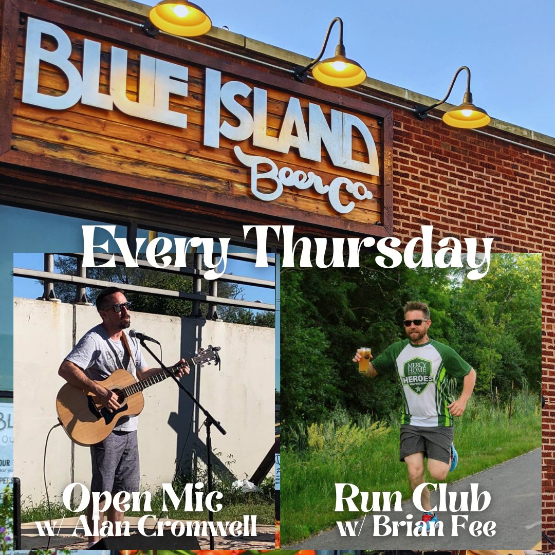 BlueIslandBC's tweet photo. Join our friend Brian as he trains for the Chicago Marathon and reward yourself with a complementary beer and live music from our weekly open mic with Alan!
#openmic #chicagoopenmic #chicagomarathon #marathontraining #runclub #drinkillinois #chicagocraftbeer #blueisland #brewery https://t.co/B5feoO9Oxd