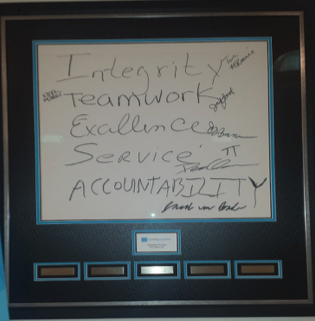 Rad_Partners's tweet photo. #TBT to 2014 when our practice values were chosen by our teammates. Integrity, Teamwork, Excellence, Service &amp; Accountability (ITESA).

Today the original document is framed &amp; hangs in the El Segundo office. #transformingradiology #practicenotcompany #radiologyisateamsport https://t.co/XeF5clsN0J