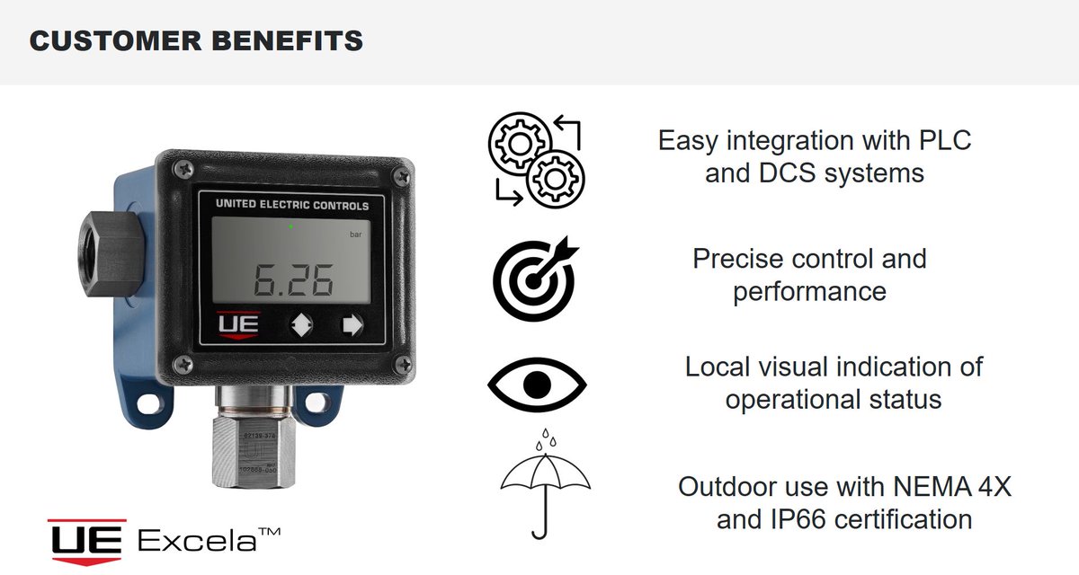 jasper_engineer's tweet photo. United Electric Controls designed the Excela electronic switch to solve customers’ challenges. Here are some benefits it offers to customers.
Learn more about how the Excela electronic switch can benefit you https://t.co/V38OTNAXzw
#JasperEngineering @UEControls https://t.co/o2mKIQ5Ue6