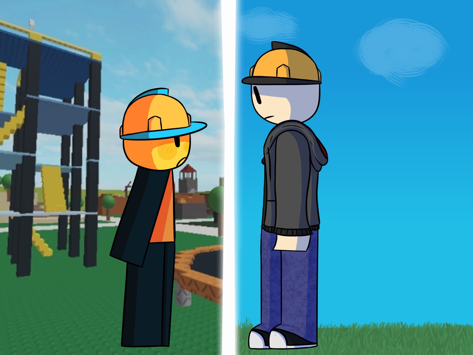 InstaIIationWizard on X: builderman and ROBLOX These are the versions with  a bg because I was too lazy to actually make a bg I feel like builderman is  a half bot while