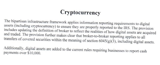 Cyber in infrastructure bill, per summary:

* Solarium priorities ($100m for Cyber Response &amp; Recovery Fund; $21m for NCD)

* $1b for state &amp; local cyber grants

* $157.5m for DHS cyber R&amp;D

*$35m to improve CISA's CI oversight

* Cryptocurrency regs

subscriber.politicopro.com/f/?id=0000017a…