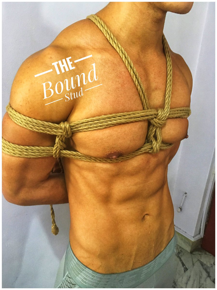 theboundstuds's tweet photo. ‘My ropes would accentuate the fullness of his chest so much more’, I thought the moment I laid eyes on Mike. 

He was also a leaker, as evident by the precum leaking out from his Nike tights. 

Do you wanna see how big of a boner he’s sporting under that thin fabric? https://t.co/8widOVdeGL
