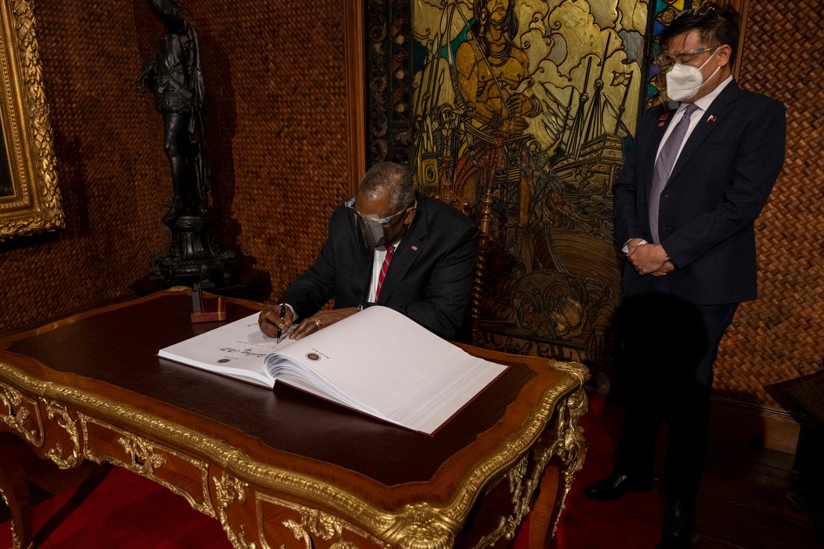 During his meeting with Pres. Duterte, @SecDef Austin underscored U.S. commitment to our bilateral relationship with the Philippines, especially in further strengthening the U.S.-Philippine security partnership and alliance. #USPHThrivingAt75 #FriendsPartnersAllies