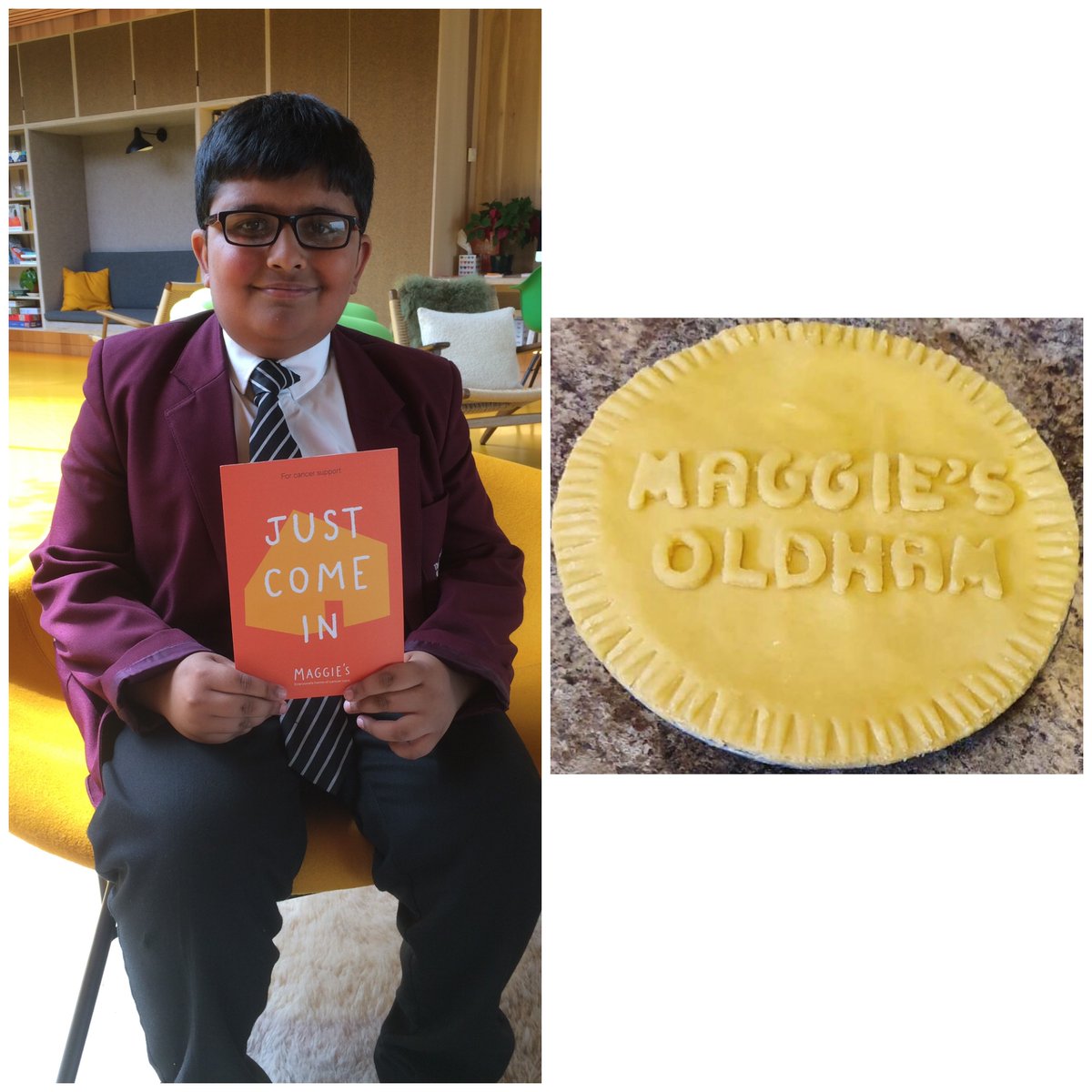 Shout out to our star baker Ibby 🥧 

He's been baking and collecting donations to support his friends the Hulme family who are fundraising in memory of their Wife and Mum, Yvonne 🧡

Thanks for being an amazing cheerleader for Maggie's and so thoughtful in all you do✨

<a href="/sugs75/">Ibrahim Yousaf</a>