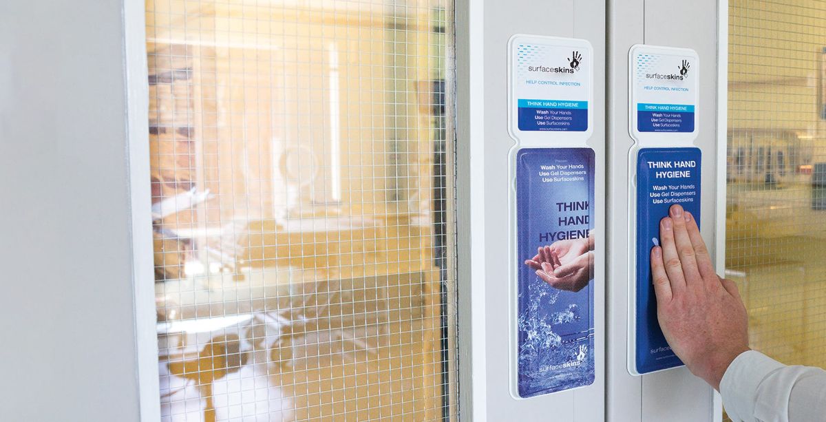 surfaceskins's tweet photo. Exclusive Offer: Surfaceskins Antibacterial Door Handles and Hand Gel (https://t.co/DqYehtHxiN) Surfaceskins help prevent the spread of viruses, germs and bacteria, these products make surfaces safe, with the recent easing of Government Restrictions, we have some great offers! https://t.co/dB4vhi4Dt7