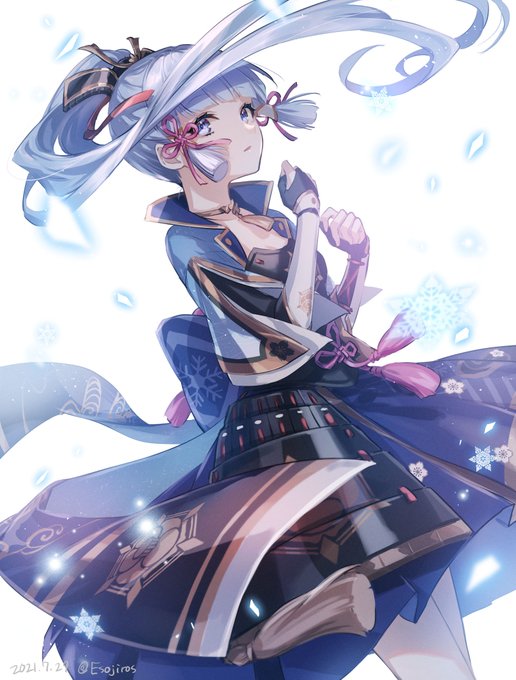 綾華ちゃん、霰歩のあとがフィギュアスケートの回転みたいで綺麗❄ #原神 