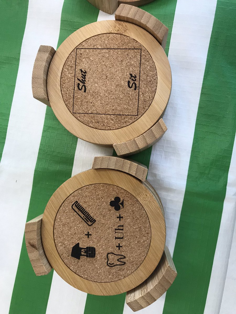 readyCTED's tweet photo. We can’t get enough of this s/o from the manufacturing interns! THANKS SO MUCH for including @readyCTED and @Travelers brand marks on these great coaster holders — very cool that each coaster has a rebus puzzle (and some are pretty challenging!).  #manufacturingiscool https://t.co/SeR0q8nkh4