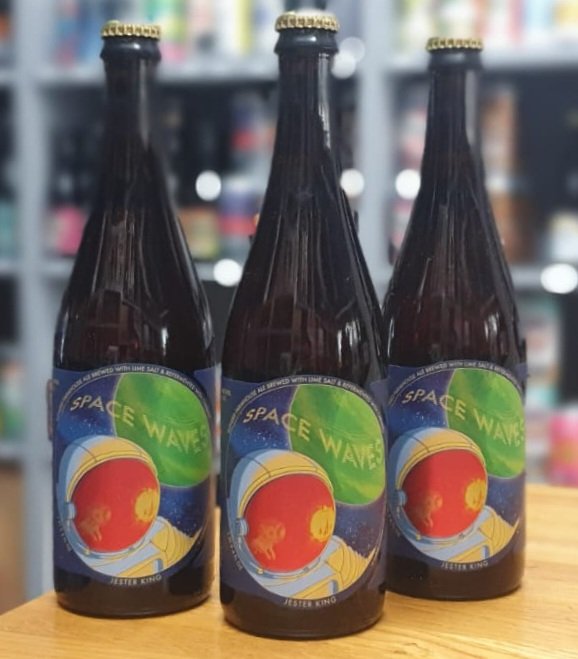 More from <a href="/jesterkingbeer/">Jester King Brewery</a> Space Waves - blended farmhouse ale brewed with Lime salt &amp; refermented with cherries.