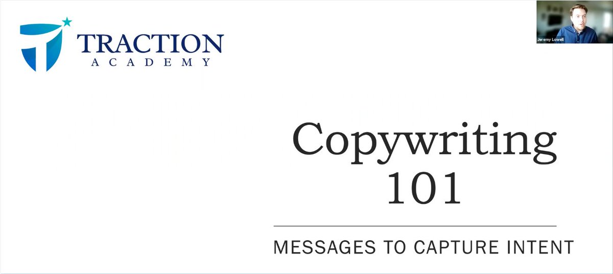 _traction's tweet photo. Trying to beat out the noise with your email campaigns, ads, and web messaging?

Check out our lesson on: Copywriting 101 - Messages to Capture Intent

https://t.co/vy1P5jqazL https://t.co/utVHMizj4b