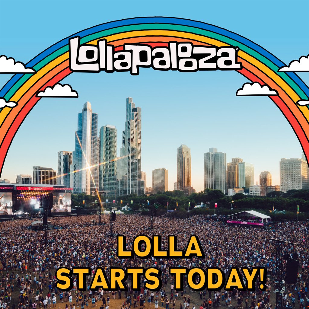 lollapalooza's tweet photo. IT’S HERE! 😎 The #Lolla Box Office opens at 10am and gates open at 11am. We can’t wait to see you all! https://t.co/1rrqeudUx6