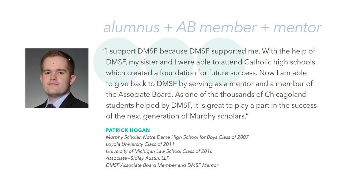 MurphyScholars's tweet photo. Murphy Scholar Alumnus Patrick Hogan is sharing his voice. "I support DMSF because DMSF supported me. With the help of DMSF, my sister and I were able to attend Catholic high schools which created a foundation for future success." #MurphyScholars #DMSF https://t.co/WOX4GeIPdi https://t.co/zKbYC2H4bu
