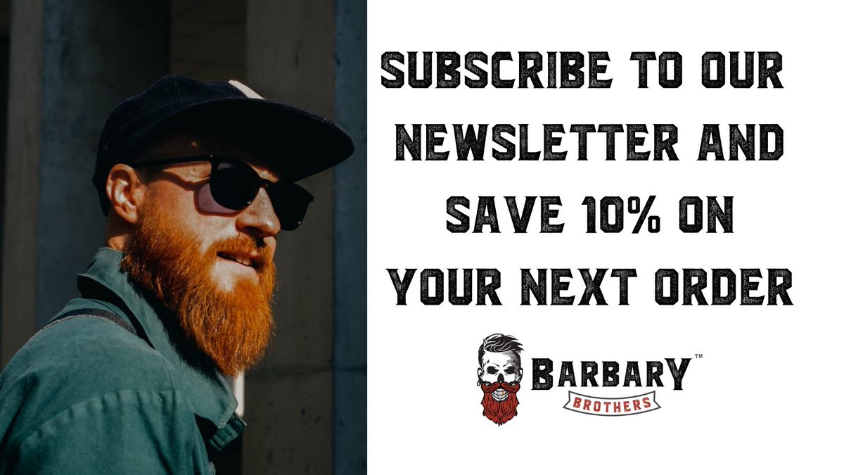 Want to save 10% on your next order? ‍

Click on the link below to subscribe to our newsletter 👇
bit.ly/2UZr9JR 

#subscribe
#beardgrooming
#beardstyle
