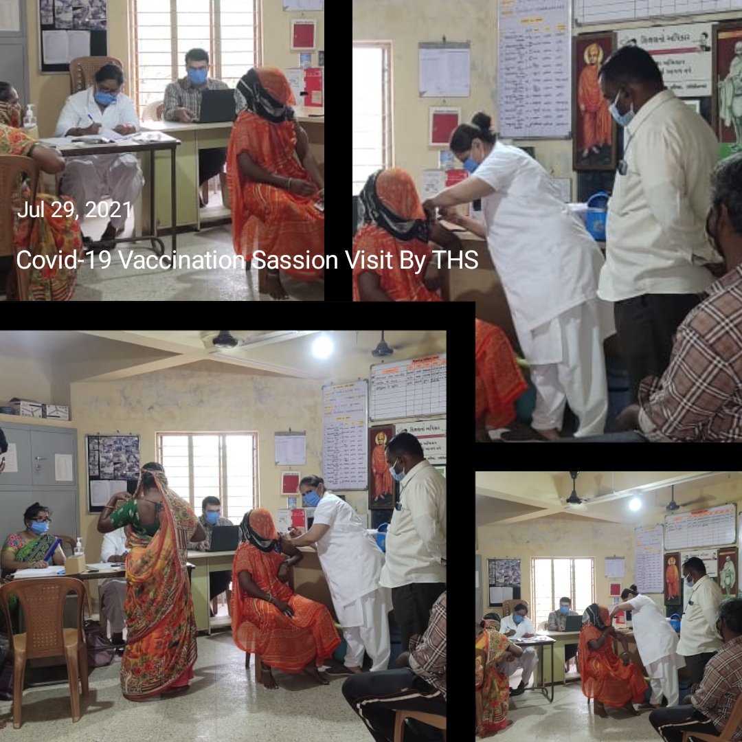 Covid-19 Vaccination Work At Village_Adheli SC.Prangadh PHC.Khodu TA.Wadhvan DI.Surendranagar.....Visit By THS Wadhwan
