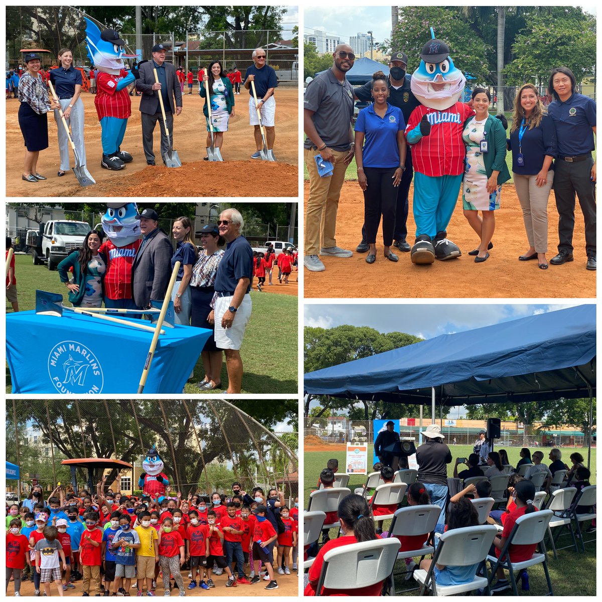 miamiparks's tweet photo. Highlights from yesterday’s #GroundbreakingCeremony for baseball improvements at Riverside Park by the Marlins Foundation @marlins @marlinsimpact
#MiamiParks #CityofMiamiParks #MiamiParksandRecreation #MiamiParksandRec #CityofMiami #Miami #Marlins #MarlinsFoundation https://t.co/4ZEMQhifhd