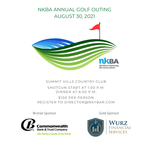 NKYBARASSN's tweet photo. Sign up today for an afternoon of golf with colleagues or clients! Register by August 13th to director@nkybar.com

If you wish to sponsor this fun outing contact director@nkybar.com

#nkba #lawyers #marketing #networking #golftournament #leadership #supportlocal https://t.co/eSjKamo9o8