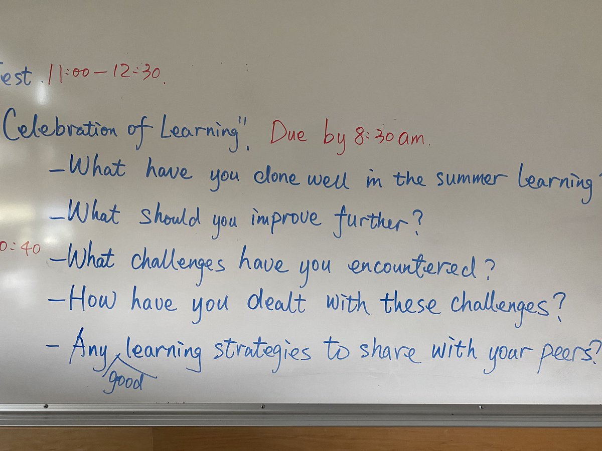 Final student reflections on an intense Summer Learning Foundations &amp; Pre-Calculus 10 course.
