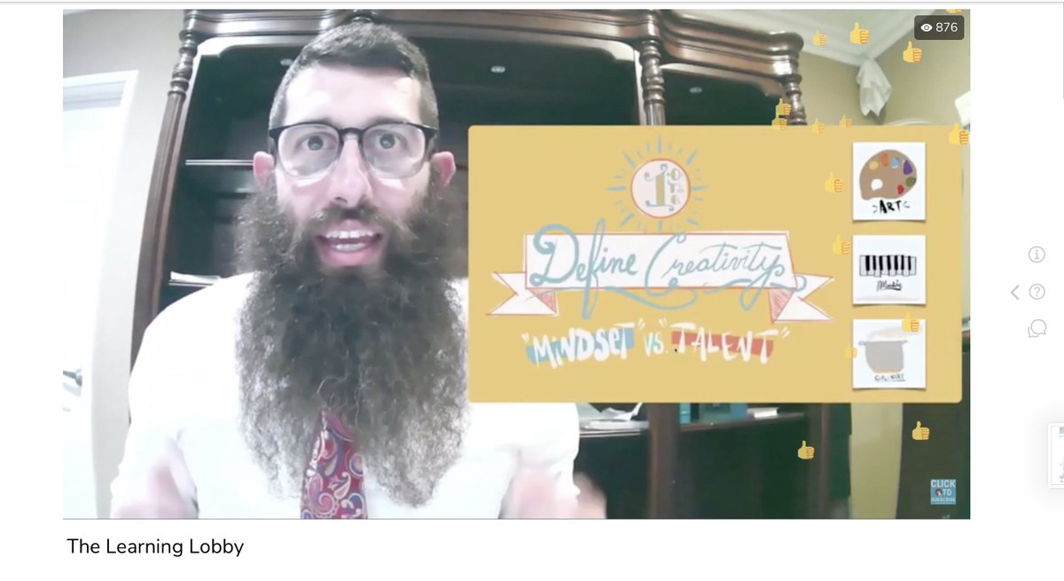 Love when <a href="/TheTechRabbi/">thetechrabbi.ethᵍᵐ 🍌</a> describes himself as a "Creativity Instigator!" Count me in! #AdobeEduCreative 

"We can turn something into something more." YES! 
<a href="/AdobeForEdu/">Adobe For Education</a> <a href="/AdobeSpark/">Adobe Spark – now Adobe Creative Cloud Express</a> <a href="/MsClaraGalan/">Clara Galán</a>