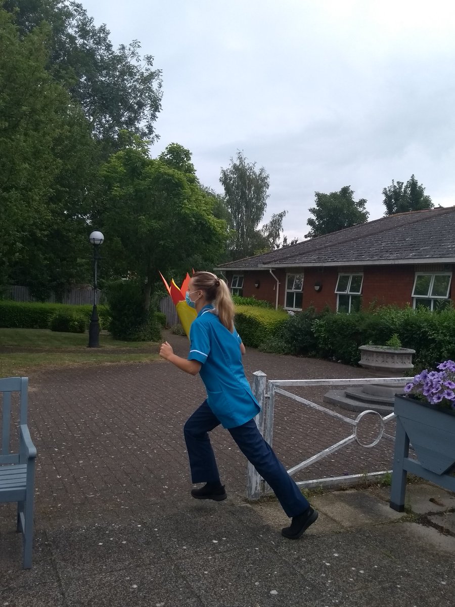 Staff and Service Users at FC took part in a Olympic torch relay race around the gardens 🚶🏃‍♀️🏅 <a href="/fountainsqielft/">FountainsCourtELFT</a> <a href="/NHS_ELFT/">East London NHS Foundation Trust (ELFT)</a> <a href="/LouWragg/">Louise Wragg</a> <a href="/isobel_clough/">Isobel Clough</a> <a href="/KialaPrecilia/">Precilia kiala</a> <a href="/CarolineHadlan1/">Caroline Hadland</a>