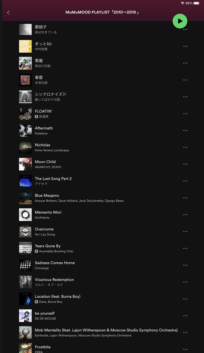 KayamahMusic's tweet photo. MuMuMOOD PLAYLIST「2010~2019」
Apple Music:https://t.co/SCNlUzDdxf
Spotify:https://t.co/7d1k36wf74
公開しました。
全195アルバム・250曲。
これが僕にとっての2010年代のモードです。
#MuMuMOOD https://t.co/Rzq2T9GaZs